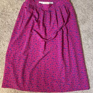 Pendleton Vintage Pink and Blue A-Line Skirt